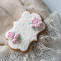 RKPM HOMES 4-Pieces DIY Cake Plunger Cutter, Biscuit Cutters Sugarcraft Cake Decorating, Frame Shape Cutter