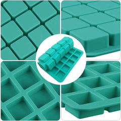 RKPM HOMES Square Shape Chocolate Mould Tray, Cake Baking Mold, Flexible Silicon Ice Cube Cupcakes Candy Jelly Making Tools, Cadbury Make DIY Soap Ice Cream Mould - 40 Cavity