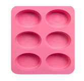 RKPM HOMES 6 Cavities Silicone Soap Molds, Homemade Soap Making Chocolate Baking Molds (Oval Patten Silicone Mold)