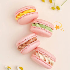 RKPM HOMES Macaron Mold I 3D Fondant Hamburger Round Silicone Baking Mould Tray I for Handmade DIY Jelly Mousse Cake Dessert Candy Gum Paste Pastry Polymer Clay Muffin Cupcake Décor Tools - 6 Cavity