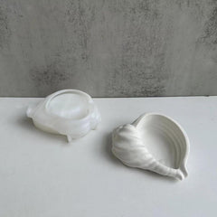 RKPM HOMES Conch Shell Shape Resin Mold I 3D Sea Snail Silicone Epoxy Deep Casting Mould Tray I for DIY Homemade Ornament Jewelry Storage Trinket Container Candle Flowers Pot Holder Home Décor (Conch)