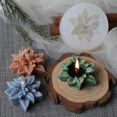 RKPM HOMES Camellia Lotus Shape Candle Mold I 3D Fondant Flower Silicone Scented Wax Mould I for DIY Handmade Ornament, Cake Décor, Aromatherapy, Plaster, Soap, Resin Art Craft, Home Party Decoration