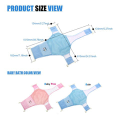 RKPM Newborn Baby Bath Seat Support Net Bathtub Sling Shower Mesh Bathing Cradle Rings for Tub (Bathtub not Included)(Blue)