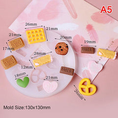 RKPM HOMES Cookie Fondant Mold I 3D Silicone Donut Mould I for DIY Handmade Sugarcraft Cake Decoration, Polymer Clay, Candy, Cupcake, Jelly, Muffin, Soap Resin Wax Making (Mini Different Shape)