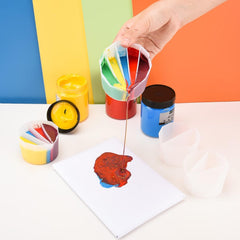 RKPM HOMES Split Cup Set I Silicone Paint Pour Cup with 2-5 Channels Dividers I Reusable I Sectioned for Multicolor DIY Pours with Resin, Paint, Art Crafts Fluid Epoxy Oil Painting Making - Pack of 4