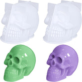 RKPM HOMES Skull Shape Candle Molds I 3D Skeleton Head Silicone Wax Epoxy Mould I for DIY Handmade Chocolate, Cake Décor, Aromatherapy, Soap, Resin Art Craft Making, Halloween Party Decoration - 1 Pcs