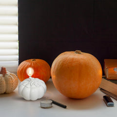 RKPM HOMES Candles Holders Resin Mold I Pumpkin Shape Concrete Silicone Epoxy Casting Jar Mould with Lid I for DIY Handmade Necklace Art Crafts Jewelry Storage Box Ring Trinket Container Home Décor (A)