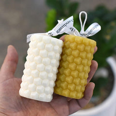 RKPM HOMES Bee Honeycomb Pattern Bubble Candle Mold I 3D Fondant Cylindrical Pillar Silicone Epoxy Mould I for DIY Handmade Ornament Chocolate, Cake Décor, Aromatherapy, Soap, Resin Art Craft Making