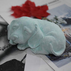 RKPM HOMES Cute Sleeping Puppy Shape Candle Mold I 3D Fondant Dog Animal Silicone Scented Mould I for DIY Handmade Ornament Cake Décor Aromatherapy Soap Resin Art Craft Making Home Desktop Decoration