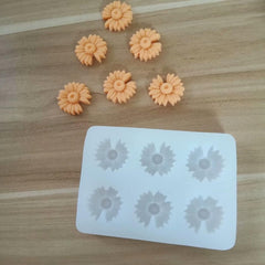 RKPM HOMES Daisy Flower Chocolate Fondant Mold I 3D Mini Flowers Silicone Cupcake Mould I for DIY Handmade Cake Decoration, Polymer Clay, Candy, Cookies, Muffin, Soap Resin Wax Making – 6 Cavity