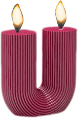 RKPM HOMES U-Shape Candle Molds I 3D Cylindrical Striped Pillar Geometric Silicone Epoxy Casting Mould I for DIY Handmade Ornament, Aromatherapy, Cake Décor, Soap, Resin Art Craft Home Decoration