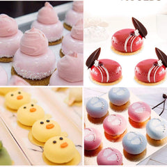 RKPM HOMES Oblet Stone Shape Mousse Cake Mold I 3D Fondant Round Silicone Baking Mould I for Handmade DIY Soap Cakes French Dessert, Pastry, Chocolate, Pudding, Cupcake, Ice Cream - 8 Cavity