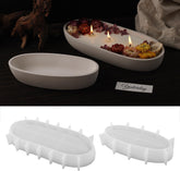 RKPM HOMES Vessel Candle Mold I Boat Shape Silicone Concrete Jar Mould I Oval Bowl Resin Molds for DIY Handmade Art Crafts Jewelry Storage Tray Ring Trinket Container Box Home Table Décor (Set)