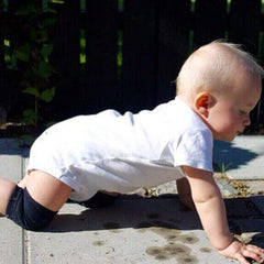 RKPM HOMES Baby Knee Pads - Crawling Knee Pads for Baby Infant Toddler - Unisex Black & Grey Pair