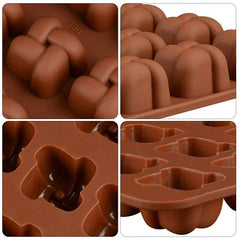 RKPM HOMES Fan/Fun Geometric Shape Chocolate Mould | Silicone Candy Mold | Baking Tools for Cake Chocolate Candy Ice Jelly | Cake Baking Moulds | Bakeware Molds | Brown - Set of 1