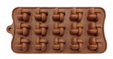 RKPM HOMES Fan/Fun Geometric Shape Chocolate Mould | Silicone Candy Mold | Baking Tools for Cake Chocolate Candy Ice Jelly | Cake Baking Moulds | Bakeware Molds | Brown - Set of 1