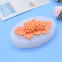 RKPM HOMES Chocolate Mold I 3D Fondant Hydrangea Flower Leaf Shape Silicone Candy Mould I for DIY Handmade Cake Décor Jelly Dessert Pastry Polymer Clay Soap Resin Candle Cupcake Decoration