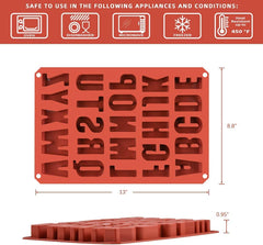 RKPM HOMES ABCD Shape Chocolate Mould | Silicone Candy Mold | Baking Tools for Cake Chocolate Candy Ice Jelly | Cake Baking Moulds | Bakeware Molds | Brown – Set of 1