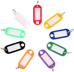 RKPM HOMES Plastic Key Tags Lables With Ring & Window Key Pack of 30