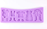 RKPM HOMES 3D Baby Silicone Fondant Mold Baby Shower Cake Topper DIY Cupcake Decoration Birthday Party Tool for Sugarcraft, Chocolate, Resin, Candy Mold (Baby Clothes)