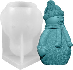 RKPM HOMES Snowman Candle Mold I Fondant Silicone Christmas Scented Wax Mould I Succulent Molds | Handmade Candles Making | Mould for Mousse Dessert Soap Cake DIY Decorating Art Cakes Crafts - 1 Pcs