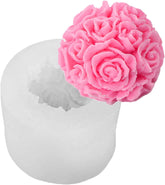 RKPM HOMES Rose Ball Candle Mold I Fondant Silicone Large Flower Wax Mould I Succulent Molds | Handmade Candles Making | Mould for Mousse Dessert Soap Cake DIY Decorating Art Cakes Crafts - 1 Cavity