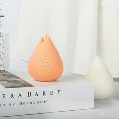 RKPM HOMES Water Drop Shape Candle Molds I Round Striped 3D Fondant Silicone Epoxy Candlestick Mould I for Handmade Ornament Aromatherapy Plaster, Soap, Resin Epoxy Casting, Art Craft Making Tools
