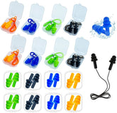 RKPM HOMES Ear Plugs with Wire I Silicone Waterproof Earplugs I Washable & Reusable Noise Reduction I for Concert, Swimming, Study, Loud Noise, Snoring I Comfortable For Children Adults Toddlers Pack of - 6