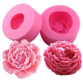 RKPM HOMES Peony Flower Shape Candle Mold I 3D Fondant Flowers Silicone Scented Wax Mould I Succulent Molds for DIY Handmade Ornament, Cake Décor, Aromatherapy, Soap, Resin Art Craft Making - 2 Pcs