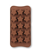 RKPM HOMES Silicone Chocolate Mold Candy Mold Jelly Ice Cube Tray Muffin Sugar Craft Fondant Mold Mould Cake Decorating Tools (15 Cavity Line Star Shape Chocolate Mold)