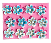 RKPM HOMES Chocolate Fondant Mold I 3D Five Petal Flower Shape Silicone Baking Mould I for Handmade DIY Jelly Cakes Dessert Candy Pastry Polymer Soap Resin Candle Muffin Cupcake Décor – 12 Cavity