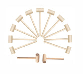 RKPM HOMES Round Wooden Hammer Mallet Pounding Toy Cute Beating Gavel Toys for Boys Girls, Size-13.6x4.2x1.7 cm. (12 pcs)
