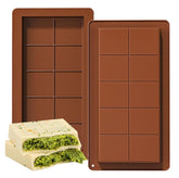 RKPM HOMES Deep Chocolate Bar Mold I 3D Fondant Break-Apart Silicone Baking Mould Tray I Durable and Thick I for Cake, Brownie Topper Hard & Soft Candies Gummy Dairy Milk & Jello Sweets - 10 Cavity