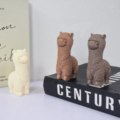 RKPM HOMES Animal Candle Mold I 3D Fondant Alpaca Shape Silicone Scented Sculpture Mould I for Handmade Ornament Aromatherapy Cake Décor Soap Soy Wax Resin Arts Craft Making Home Desktop Decoration (Large)