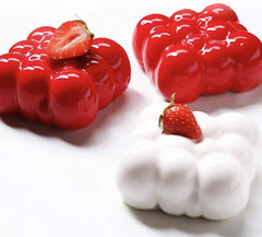 RKPM HOMES Cloud Shape Mold for Mousse Cake | 3D DIY Fondant Silicone Mousse Candy Mold | Baking Tools for Cake Chocolate Candy Ice Jelly Soap | Cake Baking Moulds | Bakeware Molds | White - 6 Cavity