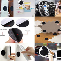 RKPM HOMES® Adhesive Tape -10 PCS Industrial Strength -Double Sided Sticky Back -Heavy Duty Rug Carpet Gripper Pad Wall Mounting Coins for Home Office Car Phone Mount -Round 1.5inch - Black