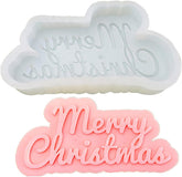 RKPM HOMES Chocolate Mould I 3D Fondant English Letters Silicone Candy Mold I for DIY Handmade Soap, Candle, Cakes French Dessert, Pastry, Muffin Cookies, Cupcake, Decoration Tools (Merry Christmas)