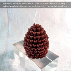 RKPM HOMES Candle Mold I 3D Fondant Silicone Scented Wax Mould I Special for Christmas Succulent Molds for DIY Handmade Aromatherapy Ornament Soap Cake Décor, Resin Art Craft (Pine Cone Tree)