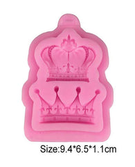 RKPM HOMES Crown Fondant Silicone Molds Princess Crown Fondant Cake Molds Crown Heart Mold for Sugar Chocolate Mold Wedding Cake Decoration Tools (2 Cavity Crown)