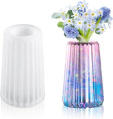 RKPM HOMES Bottle Vase Resin Mold I Vertical Stripe Shape Pillar Casting Plaster Silicone Epoxy Mould I Succulent Concrete Molds for DIY Handmade Ornament Storage Pen Holder Flowers Pot Home Décor
