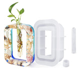 RKPM HOMES Resin Molds I Vase Casting Planter Silicone Epoxy Mould with Test Tubes I Perfect for Propagating DIY Hydroponic Flowers Plants Home Office Garden Wedding Decoration (Rectang Shape)