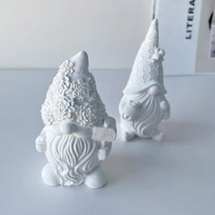 RKPM HOMES Gnome Dwarf Christmas Candle Mold I 3D Fondant Faceless Santa Claus Silicone Scented Wax Mould I for DIY Handmade Ornament Cake Décor Aromatherapy Soap Resin Art Craft Home Décor (A)
