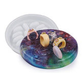 RKPM HOMES Round Resin Mould I 3D Ring Slot Silicone Epoxy Casting Mold Tray I Concrete Molds for DIY Handmade Aromatherapy Storage Box Jewelry Large Earring Display Plaster Art Crafts Home Décor