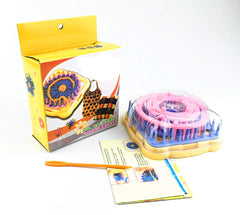 RKPM HOMES Loom Yarn Flower Corsage Craft Maker Weaver Kit Tools - Random Color (1 Set), Multi-Coloured