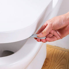 RKPM Pack of 2 Toilet Seat Pad Cover Lifter Lift Handle - White