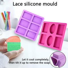 RKPM HOMES Soaps Molds | Silicone Oval & Square Shape Mould with Ocean Wave Pattern | Handmade Sharp Edges Soap Making Forms | 3D Moulds for Cake Chocolate Candy Ice Jelly Brownie Dessert - 6 Cavity