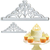 RKPM HOMES 2pc Crown Plunger Cutter Fondant Supplies Cutting Set for Cupcake Decorating (Crown)