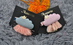 RKPM HOMES Baby Girl Cloud Hair Clips Set For Girls Toddler Kids Princess Hair Pins Clips Barrettes Hair Accessories 4Color Combo (Sky Blue, Navy Blue, pink, Rose Red)