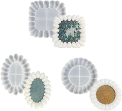 RKPM HOMES Bubble Coaster Mould I Silicone Irregular Pebbles Epoxy Resin Deep Casting Tray I for DIY Homemade Ornament Art Crafts Jewellery Storage Ring Trinket Container Cup Mat Home Table Décor (Oval)