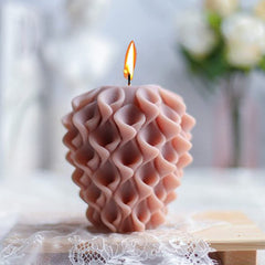 RKPM HOMES Morning Glory Flower Design Candle Mold I 3D Fondant Swirl Sculpture Pillar Silicone Wax Mould I for DIY Handmade Ornament, Cake Décor, Aromatherapy, Soap, Resin Art Craft Making – Set of 3